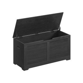 Storage Chest - NOVDA 100 cm Wide 2 Safety Hinges - Ebony Black