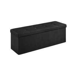Black Storage Ottoman 120L