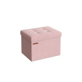 Ottoman Seats - VERZA Foldable Storage Ottoman with Jelly Pink Finish - Jelly Pink