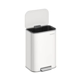 Kitchen Bin - MODRA 50L Soft-Close Pedal Bin - White