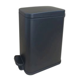 5L Bathroom Bin with Lid Black