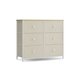 DARTMOUTH Yellow Chest of Drawers - Medium-sized, 6 Drawers, Double