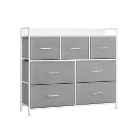 ARCNIA Dove Grey Chest of Drawer - Medium-sized, 7 Drawers