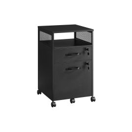 File Cabinet - ZARTA Mobile 2 Lockable Drawer - Black