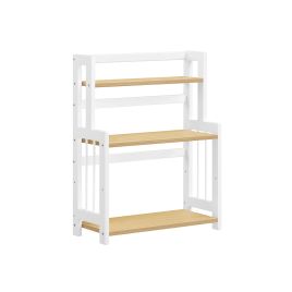 Spice Rack - SERRAH 3 Tier Countertop Bamboo Frame - Natural Oak