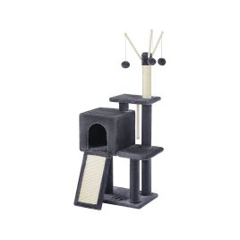 Cat Tree - FINRIA Scratching Post with Integrated Perches - Dove Grey
