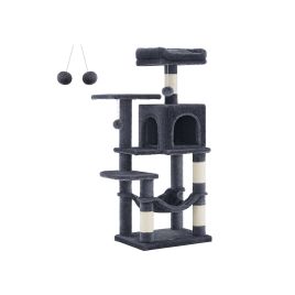 Cat Tree with Hammock Smoky Grey