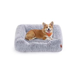 Dog Bed - MONRA Soft Padding Orthopedic Dog Bed 91 x 68 x 18 cm - Grey