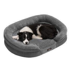 REVUVO Large Orthopaedic Dog Sofa Bed - Slate Grey