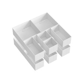 Drawer Organisers - AVOVA Foldable Fabric Set of 12 - White