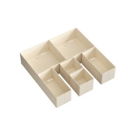 Drawer Organisers - AVOVA Foldable Fabric Set of 6 - Sand Beige