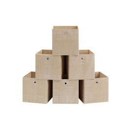 Set of 6 Non-Woven Fabric Box with Handle