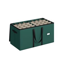 Decoration Storage Box - MONON 128 Slots 7.6 cm - Forest Green