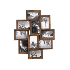 Picture Frame - VERRAH Collage 10 Frames 4x6 Photo Rustic Brown
