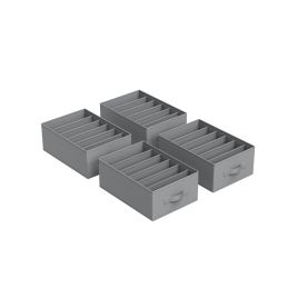 42 x 30 x 17 cm Set of 4 Drawer Organisers Dove Grey
