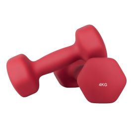 TAXARA Set of 2 Neoprene Dumbbells 4 kg - Ruby Red