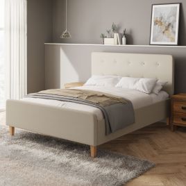 Ashbourne 5ft Kingsize Ottoman Storage Upholstered Beds - Natural