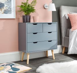 Grey Chest of Drawers - NORTHBAY Small Chest  4 Drawers
