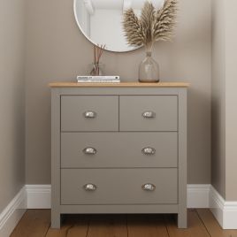 Grey Chest of Drawers - LEDBURY Medium Chest  4 Drawers