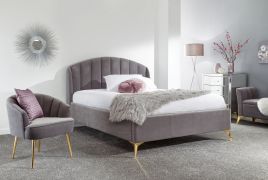 Premium Grey Pettine End Lift Ottoman Bed - Double Bed