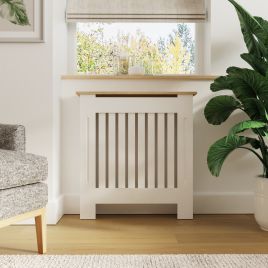 Radiator Cover - Emily Radiator Cover Small White and Oak