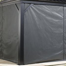 BELMONTE Sojag Gazebo Curtains Polyester 3m x3.7m - Charcoal
