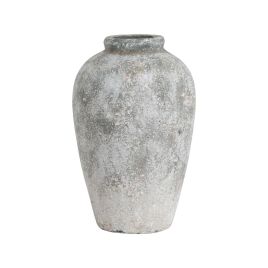 Aged Tall Stone Ceramic Vase