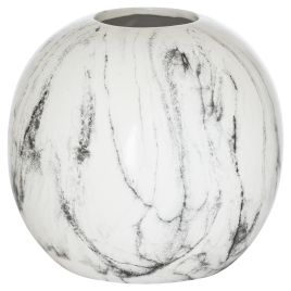 Marble Pudding Vase - White