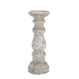 Stone Ceramic Column Candle Holder - Small