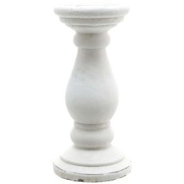 Matt White Ceramic Candle Holder - Small