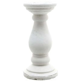Matt White Ceramic Candle Holder - Large
