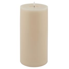Delux Collection Melt Effect Taupe LED Wax Candle - 6x12
