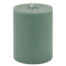 Delux Collection Melt Effect Sage LED Wax Candle - 6x8