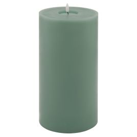 Delux Collection Melt Effect Sage LED Wax Candle - 6x12