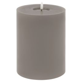 Delux Collection Melt Effect 6x8 Grey LED Wax Candle - 6x8