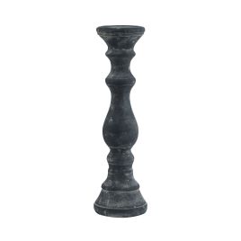 Large Column Candle Holder - Grey