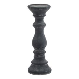 Column Design Candle Holder - Grey