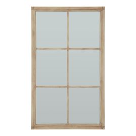 Washed Wood Window Mirror - Large