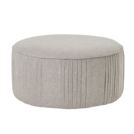 Liyo Swivel Ottoman In Oatmeal Twill
