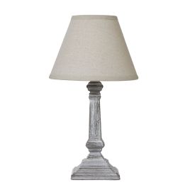 Capso Column Table Lamp With Linen Shade