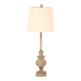 Chio Candlestick Table Lamp With Linen Shade