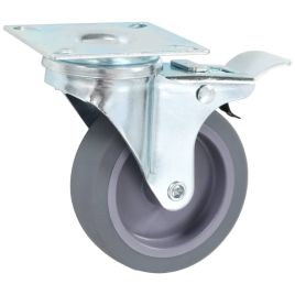 Swivel Casters with Double Brakes 4 Pcs 75mm