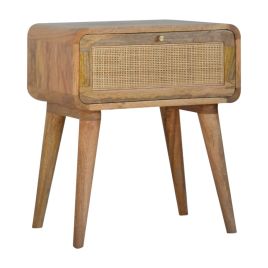 Woven Bedside Table - Oak