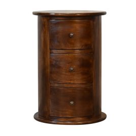 Oak Finish Chest of Drawers - CHEYENNE Small Chest, 3 Drawers