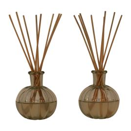 Aromatic Bliss Glass Bottle Diffuser Set - Mandrin and Apple Cinnamon