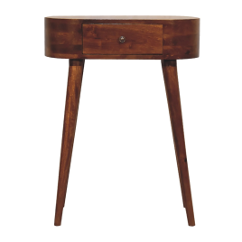 Verde Mini Round Console - Chestnut