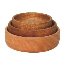 Nutri Harvest Fruit Bowl Set of 3 - Wood