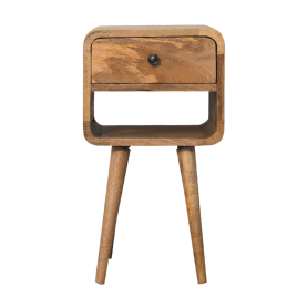 Bedside Table - VERDE Nightstand Oak Finish 30cm
