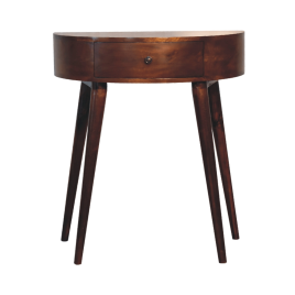 Cassian Half Cirlce Console Table - Chestnut