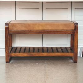 Dalton Slatted Hallway Bench - Large